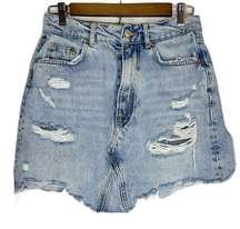 Pilcro Urban Outfitters Destroyed Denim Mini Skirt Distressed Ripped Women’s 4