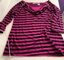 Stripped long sleeve blouse