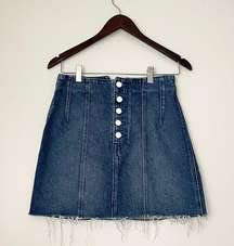 Grlfrnd Twiggy High Rise Denim Mini Skirt Size 28