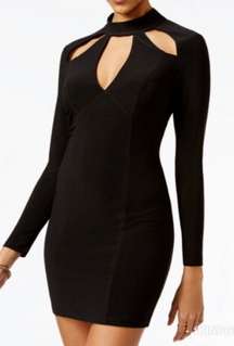 NWT  Juniors' Cutout mini little black  Bodycon Dress SMALL