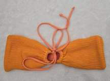 ONEONE Swimwear Bandeau Keyhole Bikini Top size Large Golden Orange Beach Swim