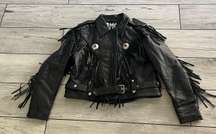 FMC Leather Fringe Riding Jacket