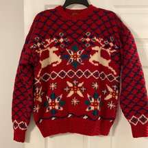 VTG Boston Traders Women Sweater it’s Christmas Time excellent condition size L