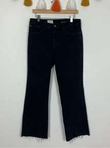 Pilcro High Rise Cropped Flare Leg Black Jeans Size 29