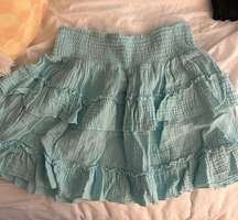 Blue ruffle skirt