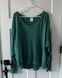 Green Long Sleeve Top