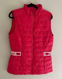 Zyia Active Hot Pink Full Zip Puffer Athleisure Athletic Vest Size XL