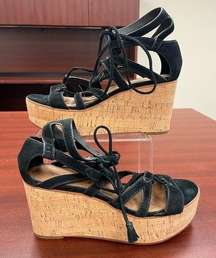 strappy lace up platform sandal