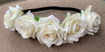 White Roses Headband