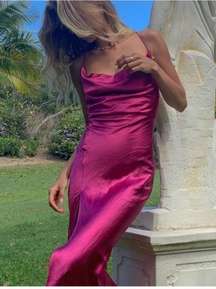 Walk The Line Maxi Dress Magenta