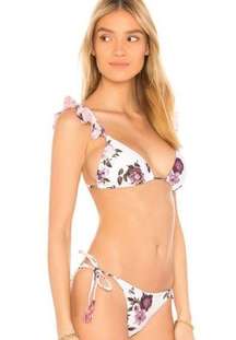 Agua Bendita Pink and Purple Floral Bikini