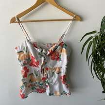 Sofia Vergara Linen Summer Floral Fruit Tank Top