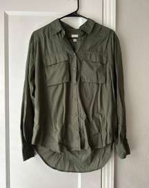 Army Green Button Up