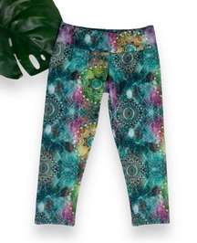 Onzie Capri Length Leggings in Multicolor Space Jewels Print - S/M