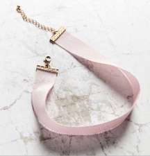 glitter ribbon choker necklace