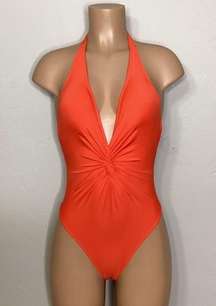 New. Pilyq tangerine twist front swimsuit