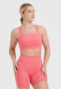 Timeless Square Neck Bralette/Amplify Pink