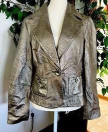 Spiegel | women’s metallic leather jacket. Size: 10