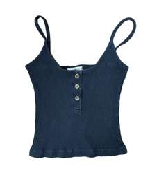 , x-small, navy blue cropped tank