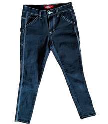 Dickies womens/girls black cargo denim jeans skinny leg 23” waist workwear