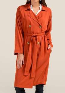 Burnt Orange Trench Coat