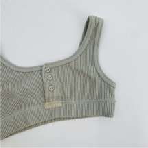 Skims grey waffle henley bralette size small