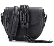 ($1995 Value) NEW  Ghianda Black Leather Shoulder Bag