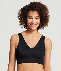 True & Co. True Everybody Women's V-Neck Bra Bralette Black XL