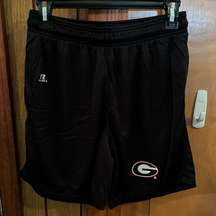 Russell Women's Georgia Bulldogs UGA Athletic Running Shorts Black Size Large