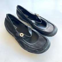 Patagonia‎ Stitched Mary Jane Button Strap Womens Size 8 Shoes Poppy Black