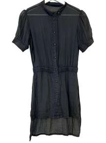 DA-NANG | Gray Sheer Button Up Tunic Size XS