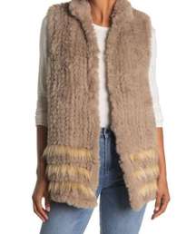 💕LOVE TOKEN💕 Nico Faux Fur Vest ~ Camel Small S NWT