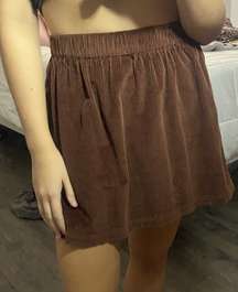 Brown Corduroy  Skirt