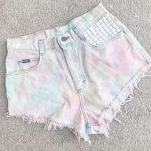 Riders vintage tie dye high rise pastel Jean short