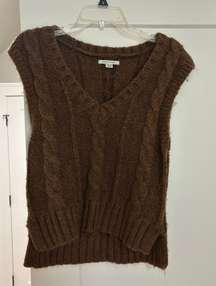 Brown  sweater vest