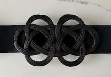 Knot Stretch Belt in Black Size M/L