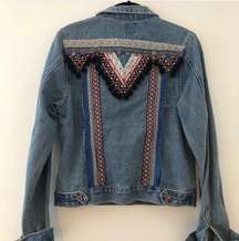 BoomBoom Jeans boho embroidery jean jacket.