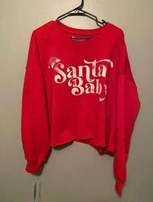 Grayson Threads Red Women's Santa Baby Graphic Sweatshirt XXL NWT