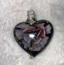 Glass Blown heart shaped pendant