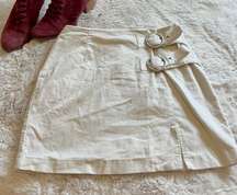 Cream Corduroy Skirt