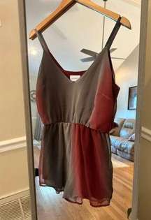 ADRIENNE Colorblock Romper Size Small