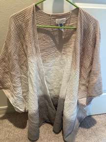 Gray Shawl Sweater Poncho