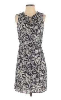 LOFT Blue Boho Paisley Sleeveless Dress Size S