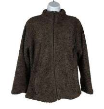 Black Diamond Women's Brown Fleece Full Zip Jacket Size L