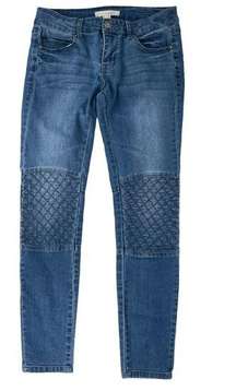 Life In Progress Stacked Skinny Moto Jeans Blue Size 27