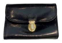 Vintage Exclusively for  Black Genuine Leather Fold-open Wallet