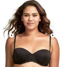 Maidenform Convertible Multiway Push-Up Strapless Bra Size 36D Black