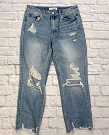 Flying Monkey boyfriend distressed straight leg jean