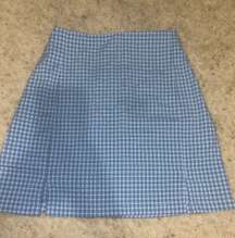 Blue Plaid Skirt