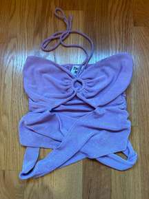 Purple Halter Tie Top